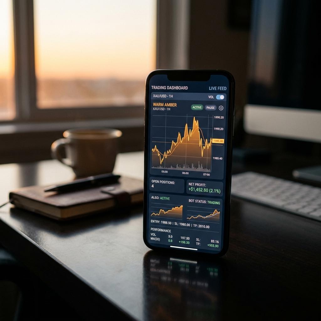 Plateforme de trading crypto IA Troquévande sur écran